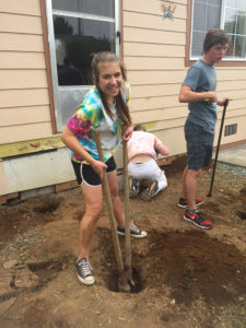 Digging post holes in Smith River!