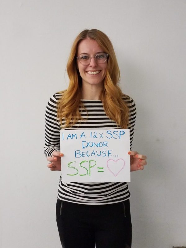 Hilary chose to go back to her SSP roots to share love with the world by giving monthly!